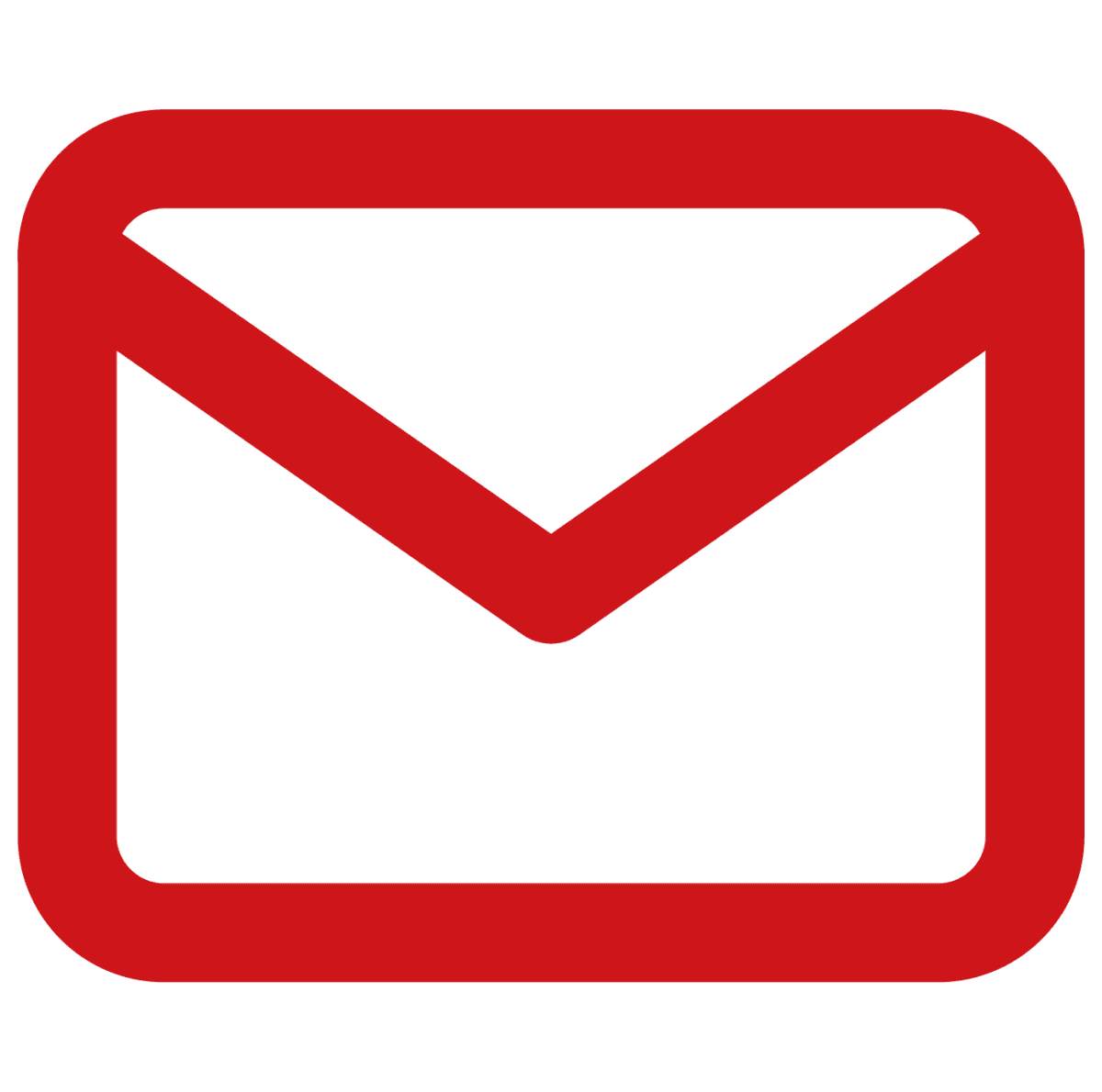 Icoon envelop (rood)